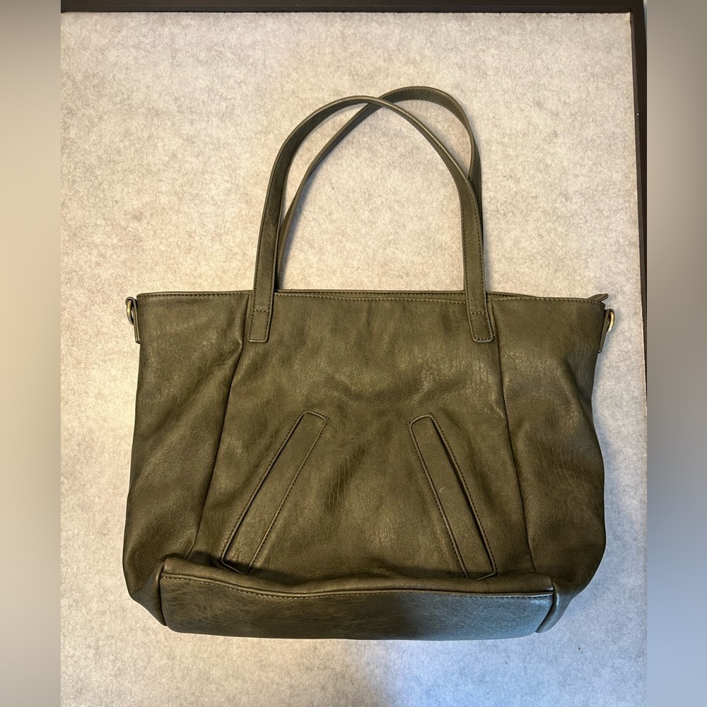 Antik Kraft Olive Green Leather Tote